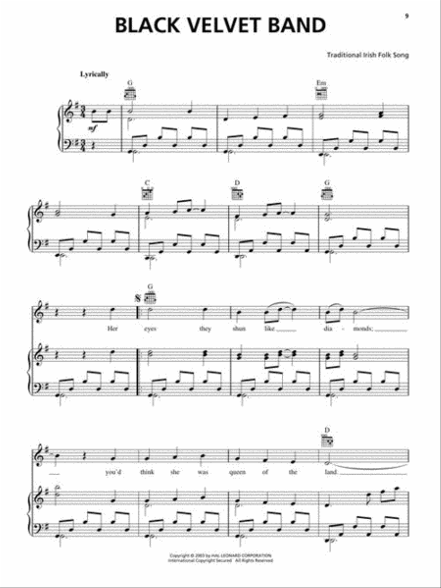 Irish Pub Songs Piano, Vocal, Guitar scores gallery preview page 5
