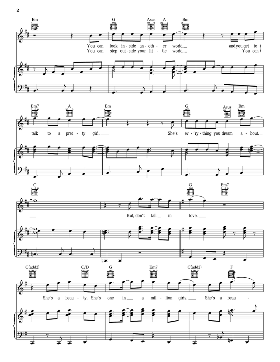 She's A Beauty She's A Beauty Piano, Vocal, Guitar scores gallery preview page 2