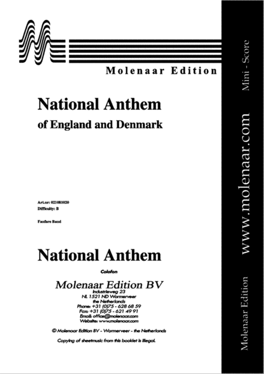 National Anthem of England and Denmark Fanfare Band scores gallery preview page 2