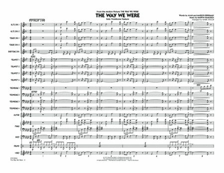 The Way We Were - Conductor Score (Full Score)