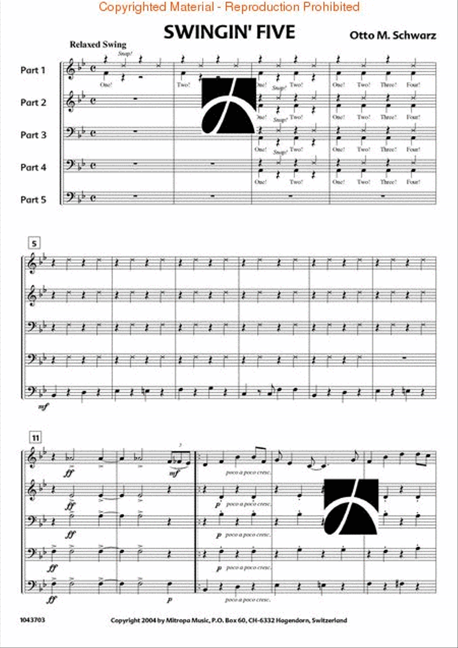Swingin' Five Concert Band scores gallery preview page 2