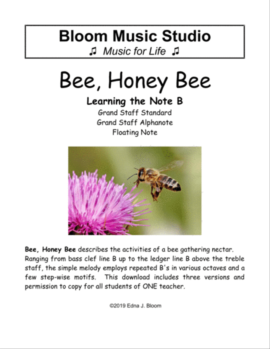 Bee, Honey Bee: Reading on the Grand Staff Full Orchestra scores gallery preview page 1