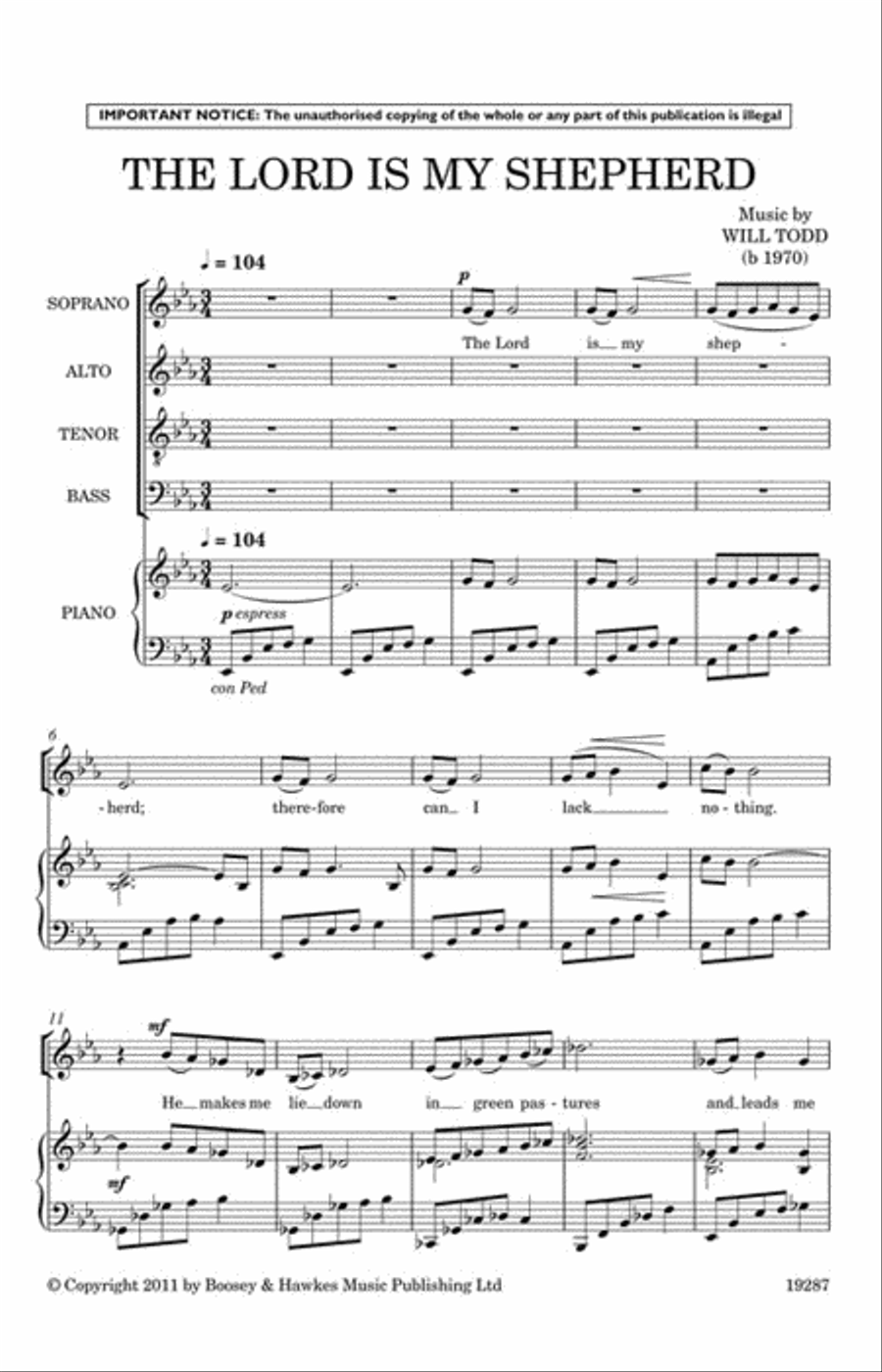 The Lord Is My Shepherd Choir scores gallery preview page 2