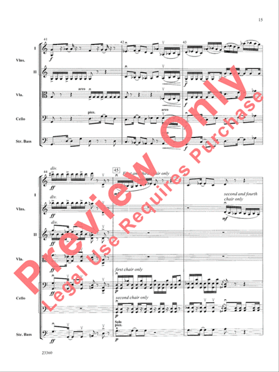 Folk Tune Air and Fiddler's Fury String Orchestra scores gallery preview page 16