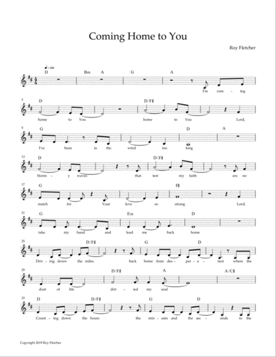 Coming Home to You Voice Solo scores gallery preview page 1