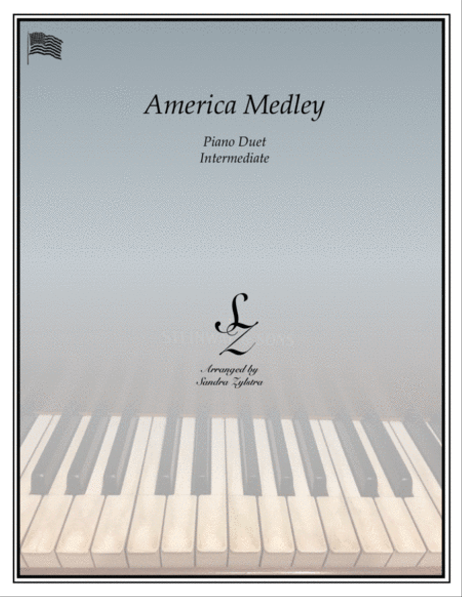 America Medley (1 piano, 4 hands duet) 1 Piano, 4-Hands scores gallery preview page 1
