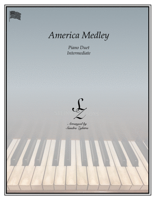 Book cover for America Medley (1 piano, 4 hands duet)