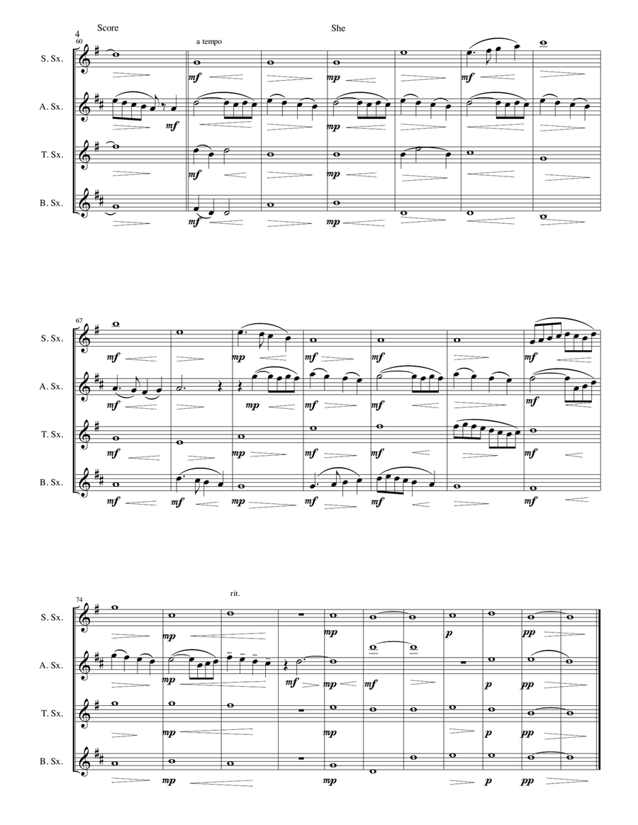 She Woodwind Quartet scores gallery preview page 4