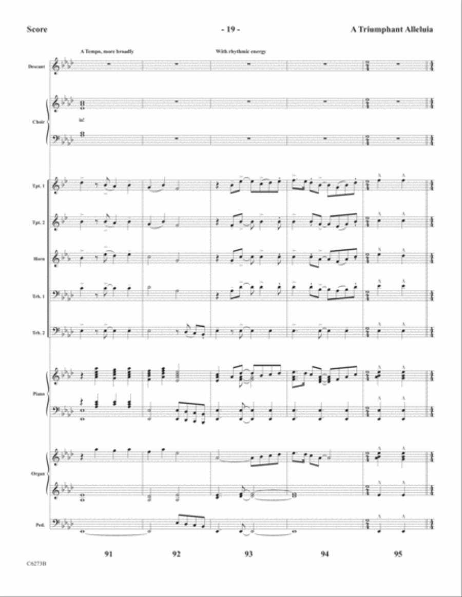 A Triumphant Alleluia Choir scores gallery preview page 21