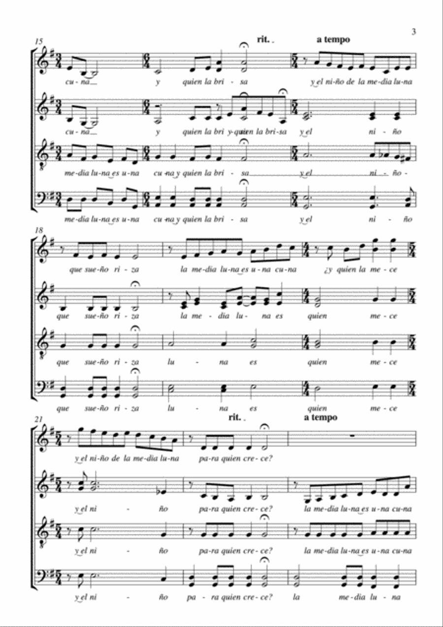 5 Canciones para coro A Cappella scores gallery preview page 3