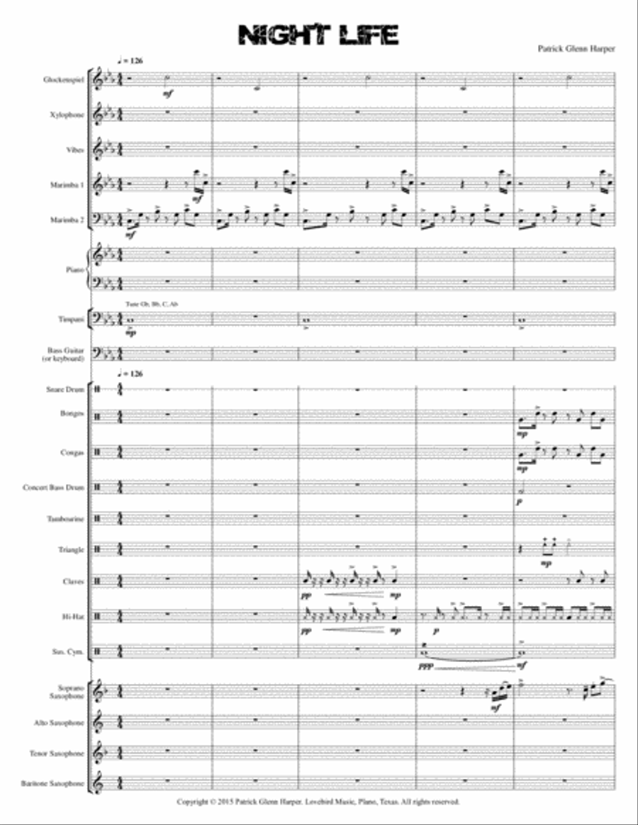 Night Life Night Life Saxophone scores gallery preview page 2