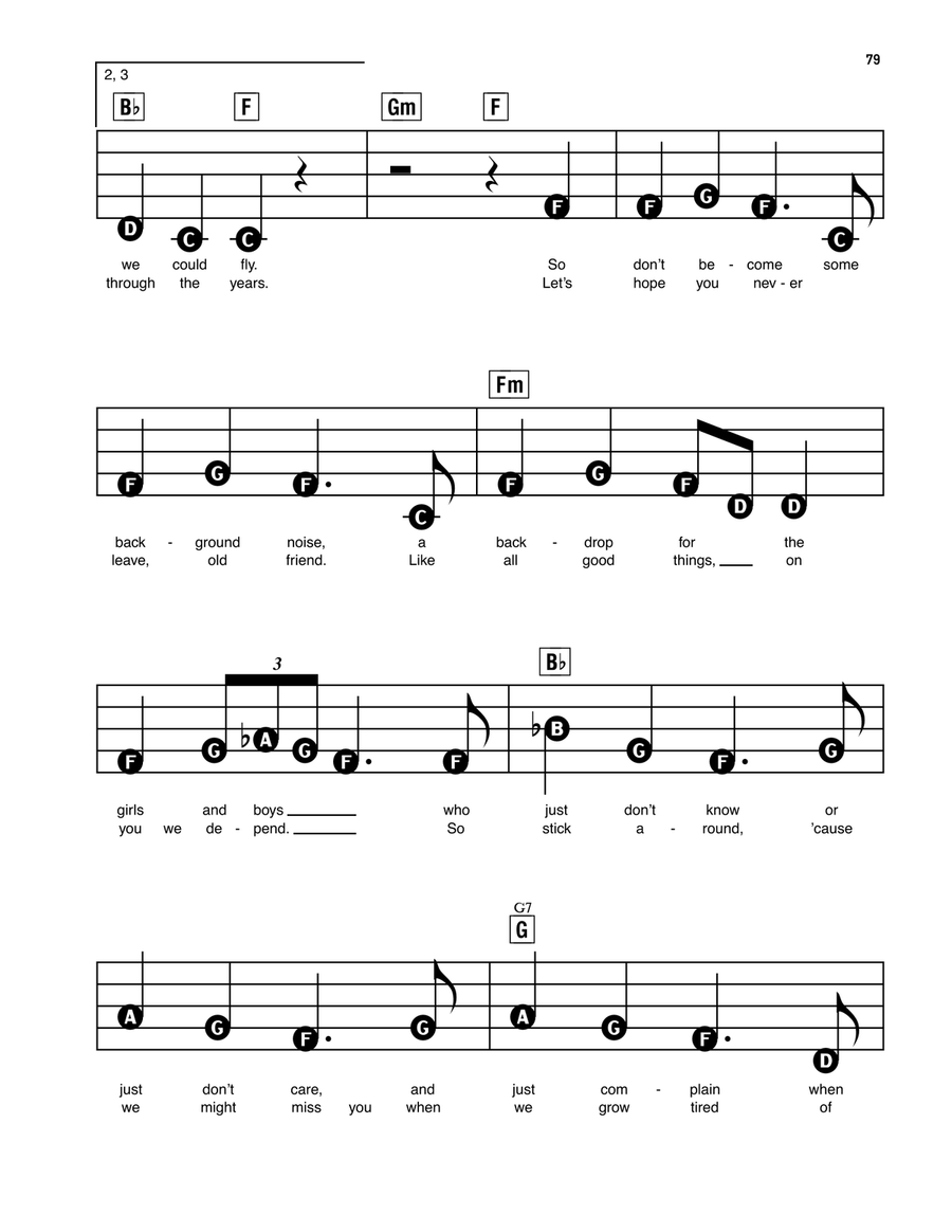 Radio Ga Ga Electronic Keyboard scores gallery preview page 2