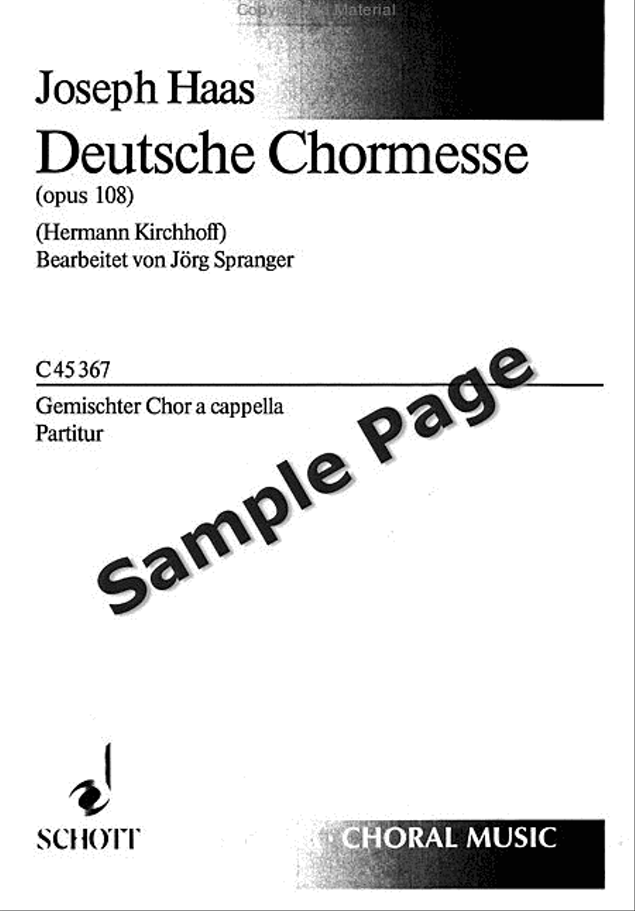 Deutsche Chormesse 4-Part scores gallery preview page 2