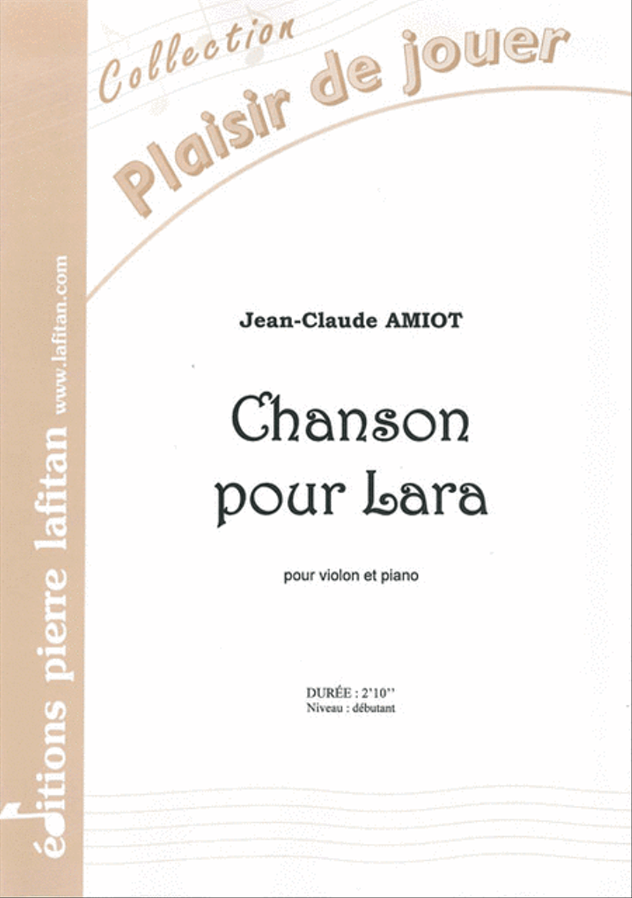 Chanson Pour Lara Violin Solo scores gallery preview page 1
