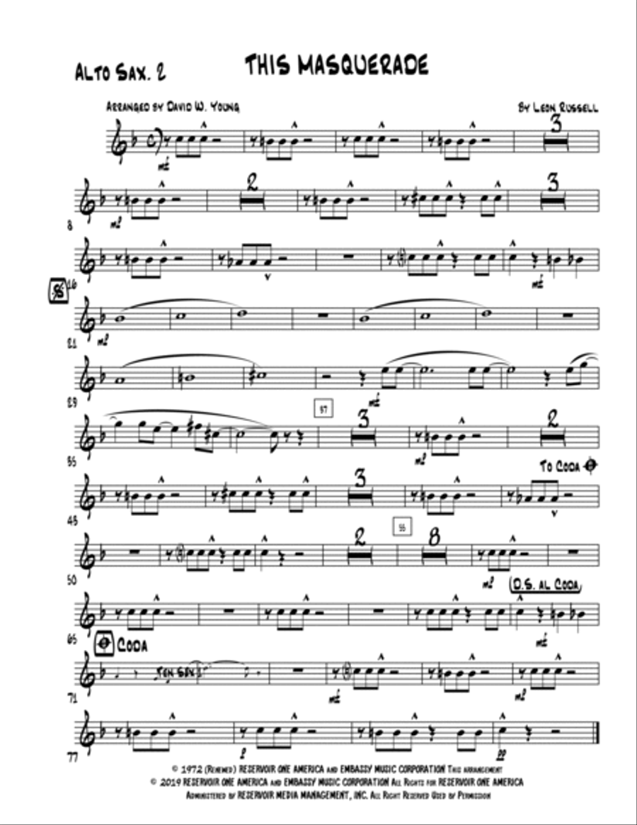 This Masquerade This Masquerade Jazz Ensemble scores gallery preview page 2