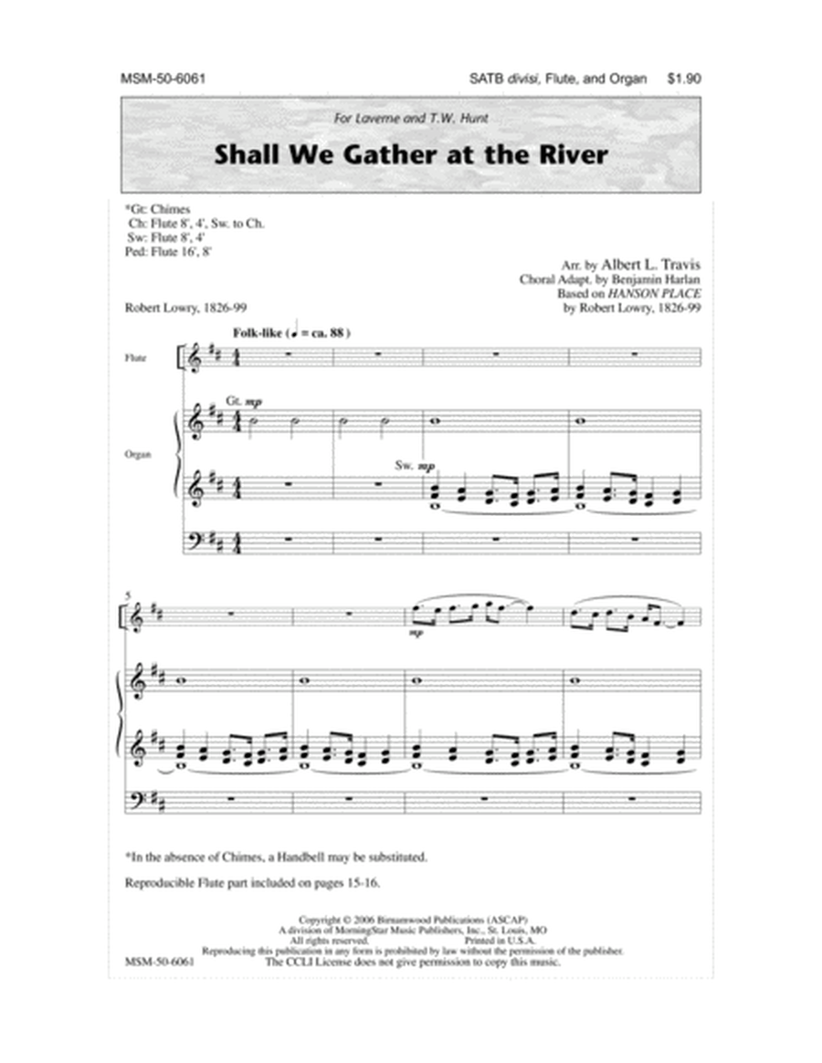 Shall We Gather at the River (Choral Score) image number null