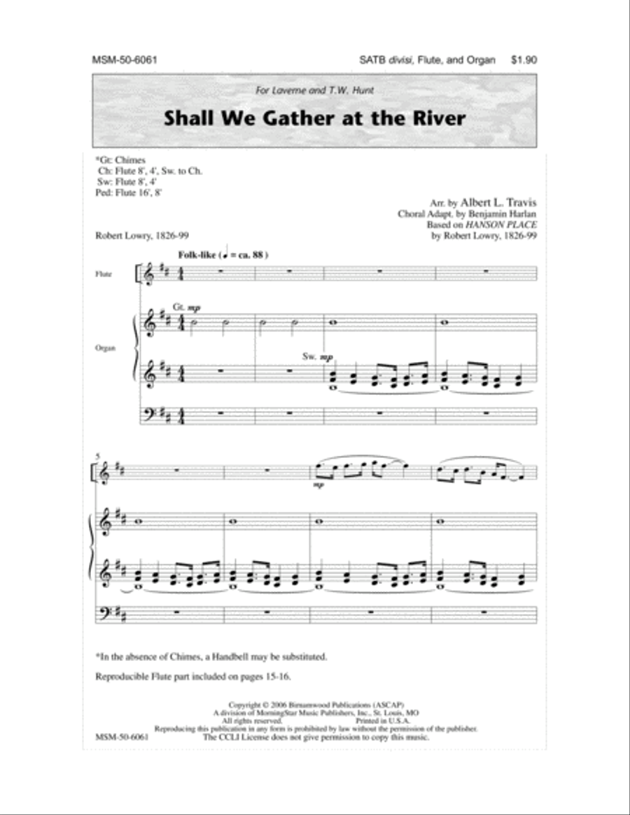 Shall We Gather at the River (Choral Score) image number null