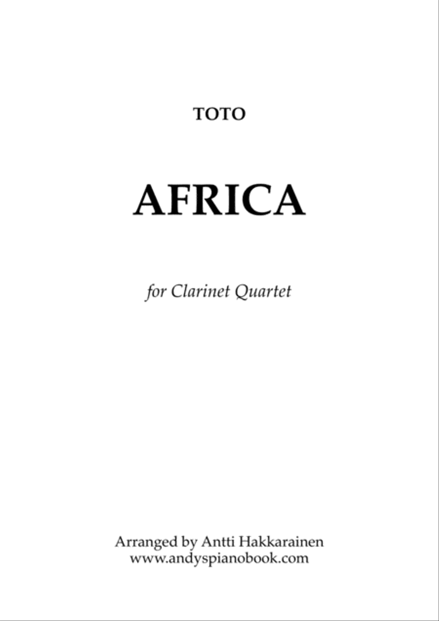 Africa Africa Woodwind Quartet scores gallery preview page 1