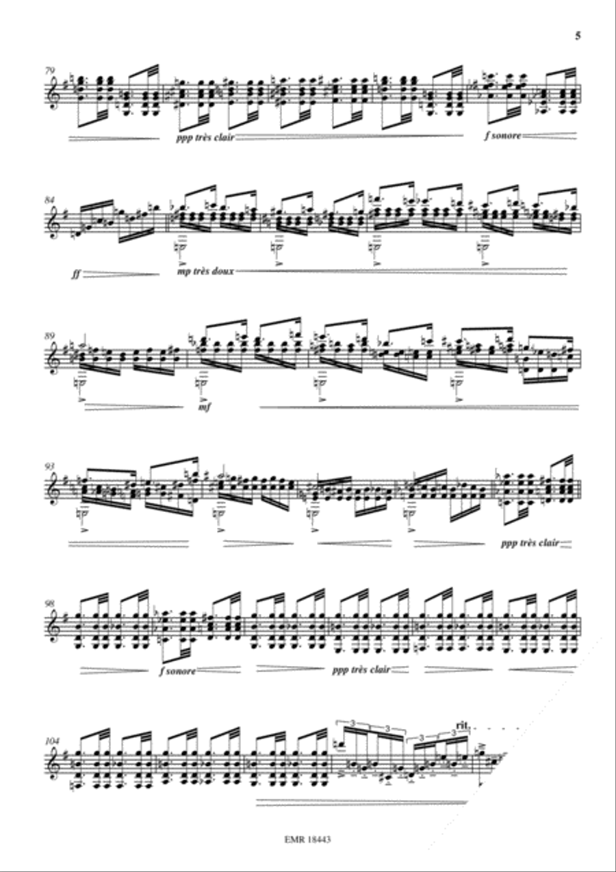 Etude Transcendante No. 6 Classical Guitar scores gallery preview page 5