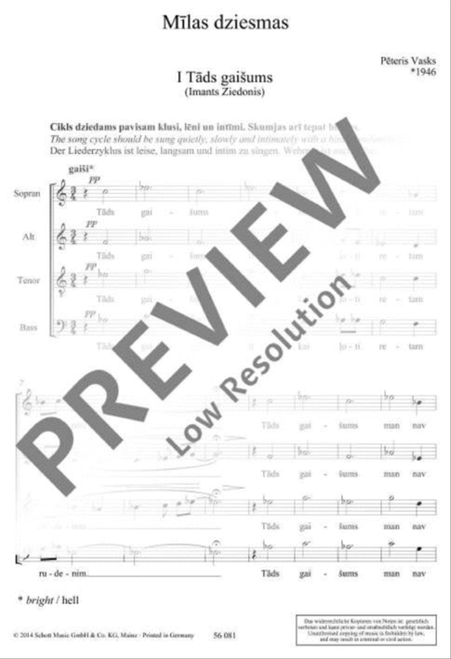 Mīlas dziesmas Mīlas dziesmas A Cappella scores gallery preview page 10