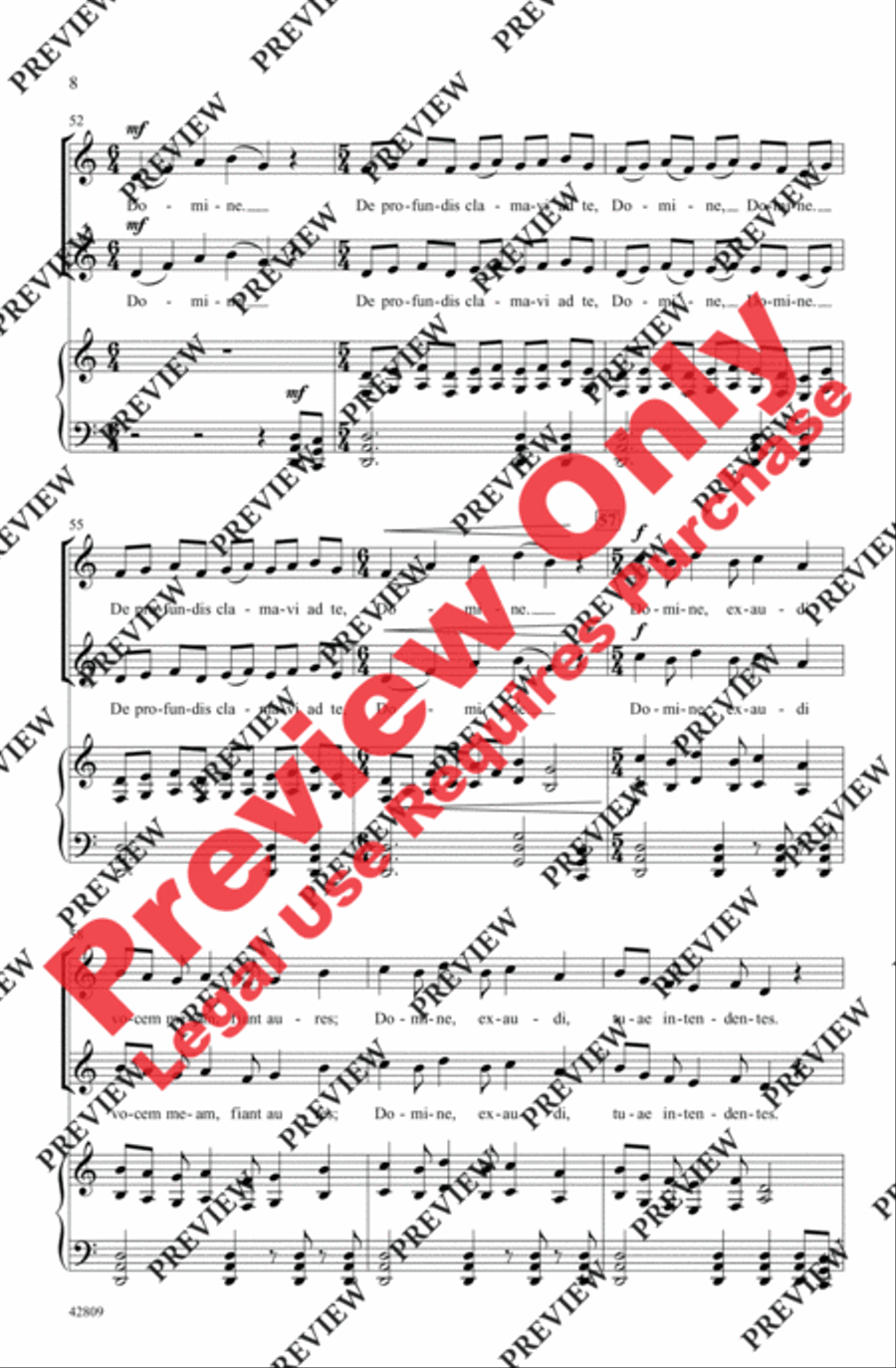 De Profundis Women's Choir scores gallery preview page 8