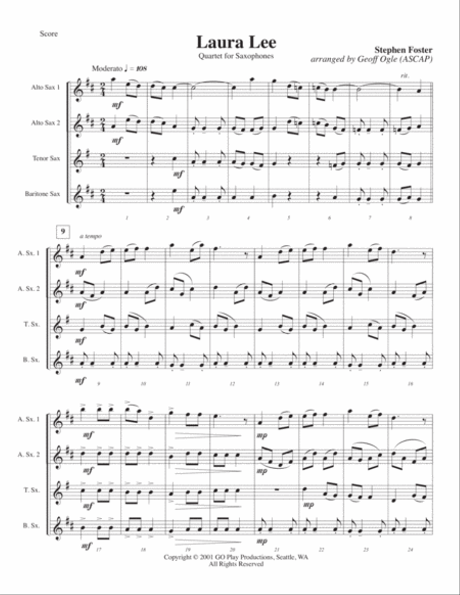 Laura Lee Woodwind Quartet scores gallery preview page 2