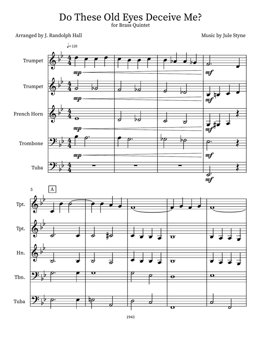 Do These Old Eyes Deceive Me? Small Ensemble scores gallery preview page 1