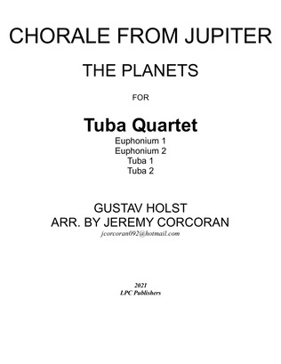 Book cover for Chorale from Jupiter for Tuba Quartet