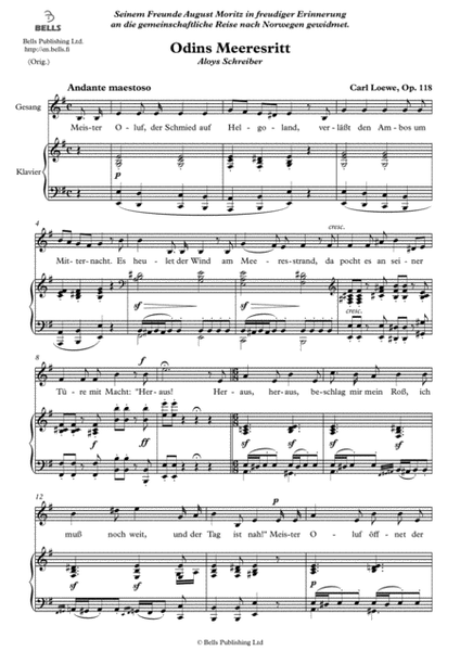Odins Meeresritt, Op. 118 (Original key. E minor)