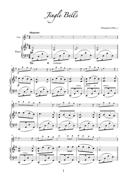 Christmas Variations (Advanced Christmas Carols) arrangements for flute and piano