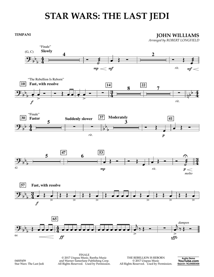 Star Wars: The Last Jedi - Timpani
