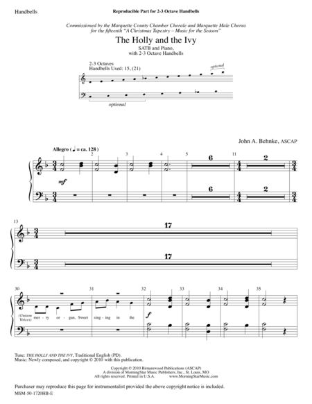 The Holly and the Ivy (Downloadable Handbell Parts)