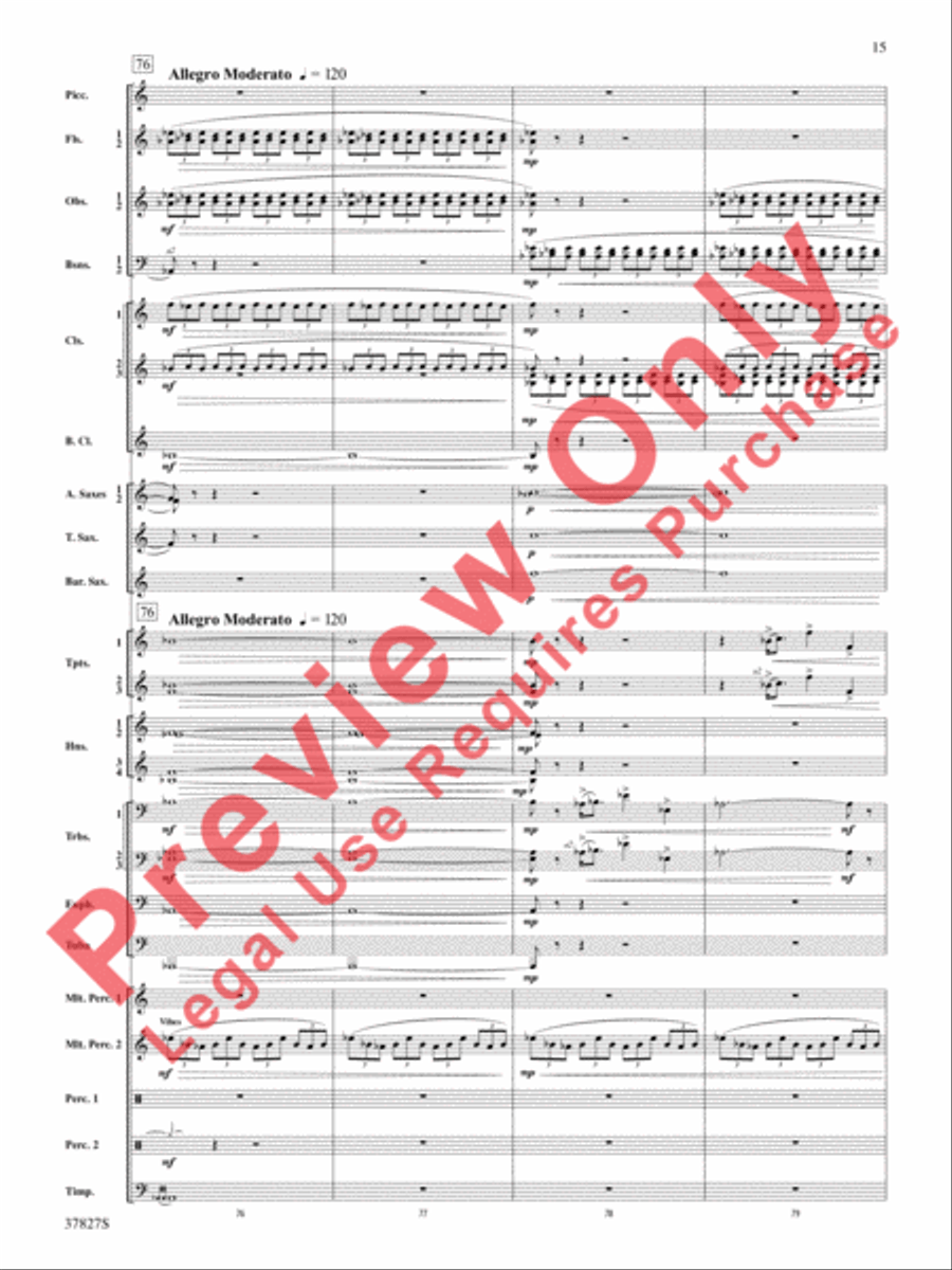 The Winged Stallion Concert Band scores gallery preview page 16
