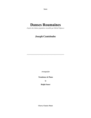 Danses Roumaines for Trombone and Piano