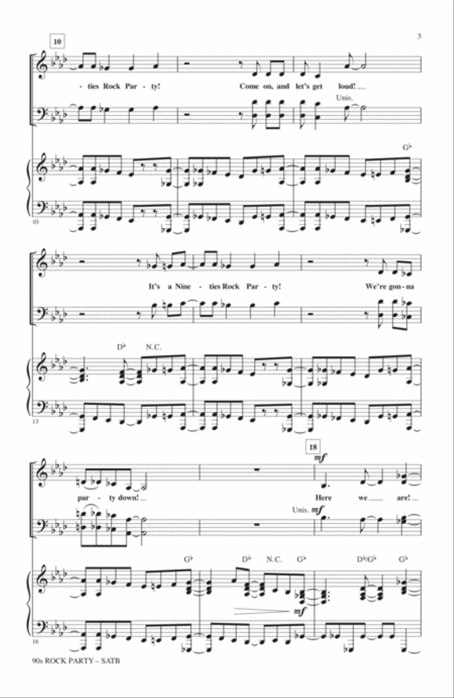 90's Rock Party (Medley) 90's Rock Party (Medley) 4-Part scores gallery preview page 2