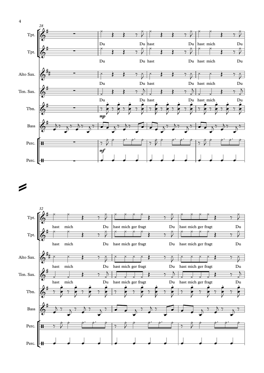 Du Hast Small Ensemble scores gallery preview page 4