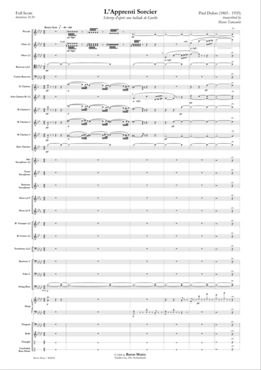 L'Apprenti Sorcier Concert Band scores gallery preview page 2
