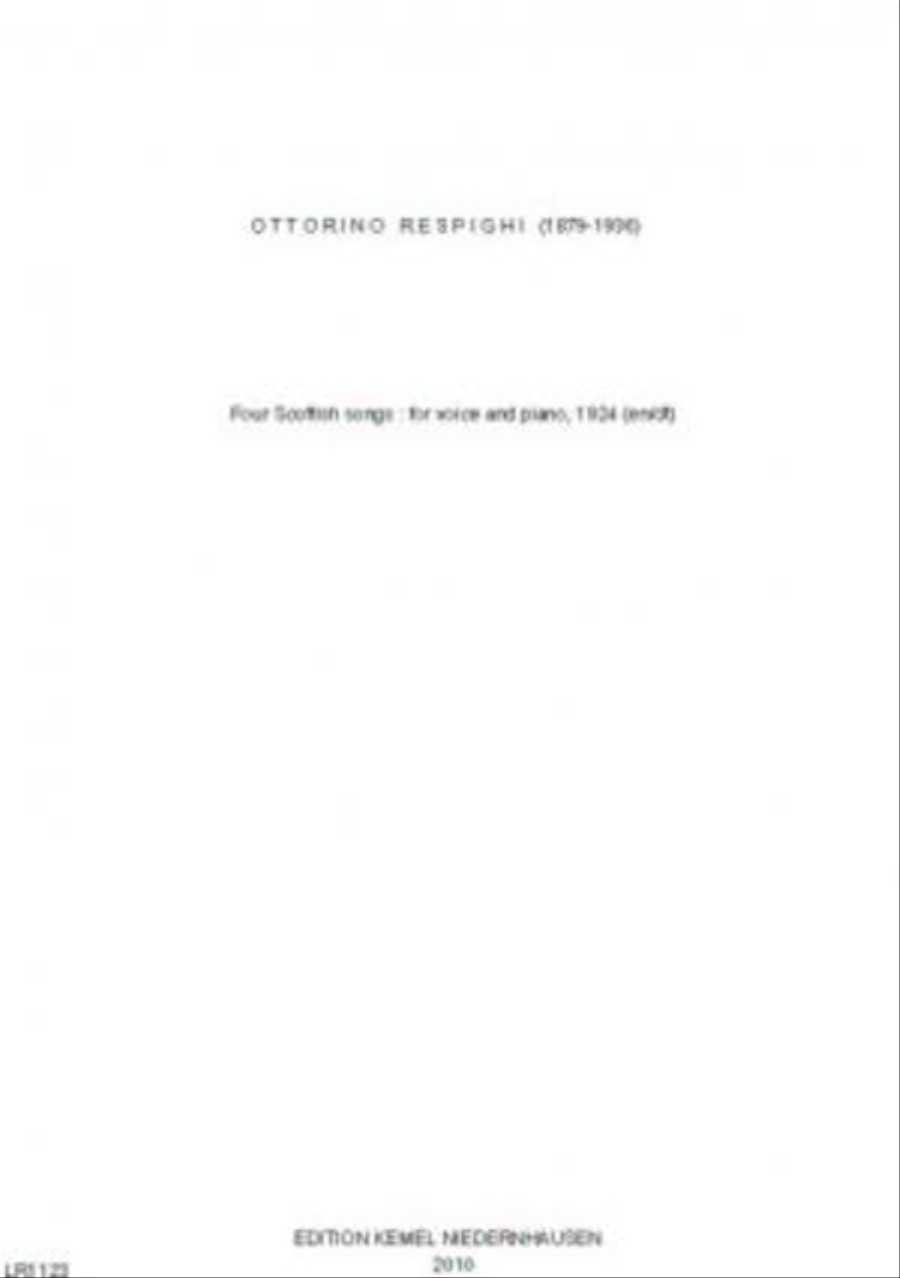 Four Scottish songs Voice Solo scores gallery preview page 1