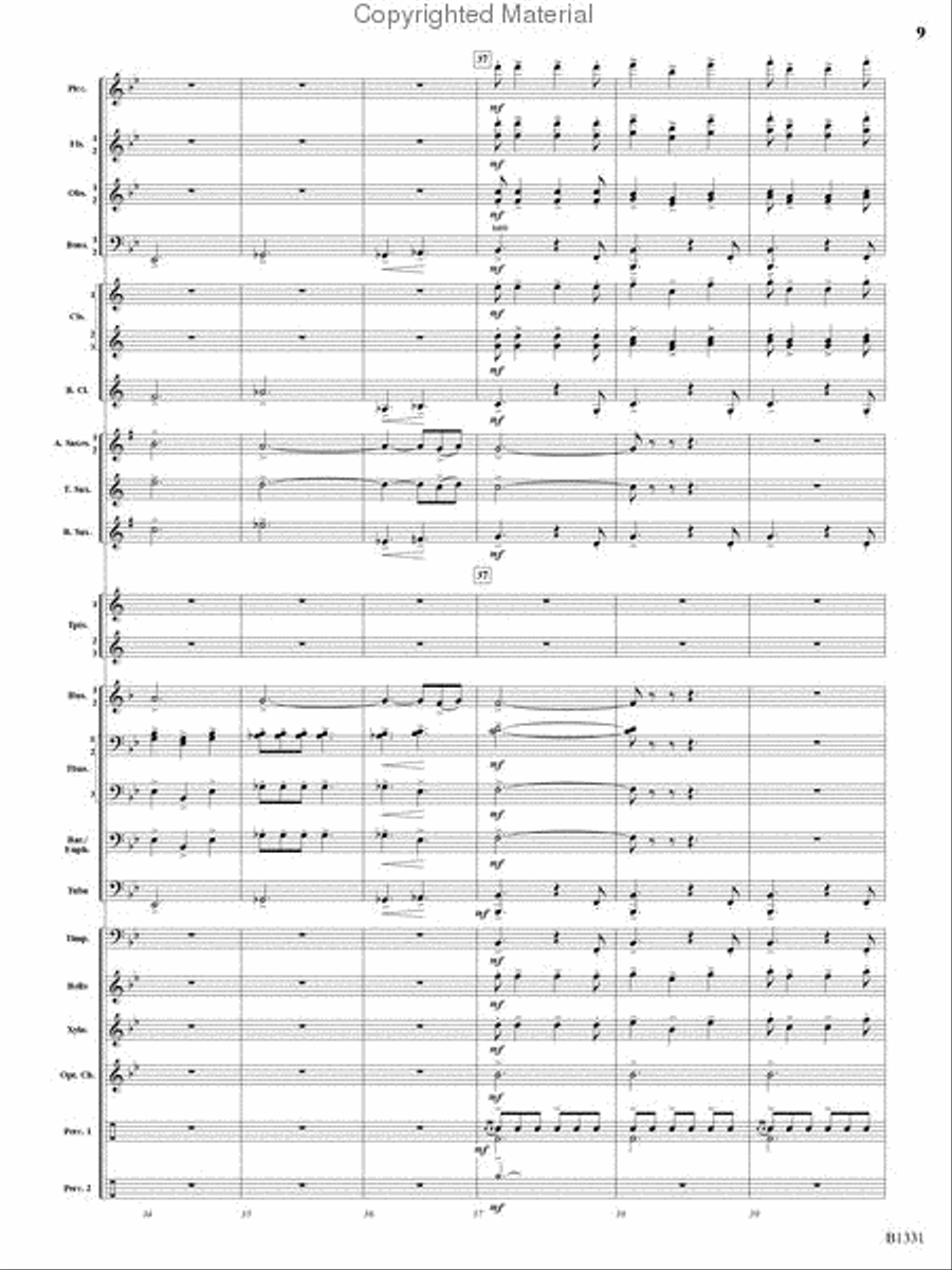 March Jubiloso Concert Band scores gallery preview page 8