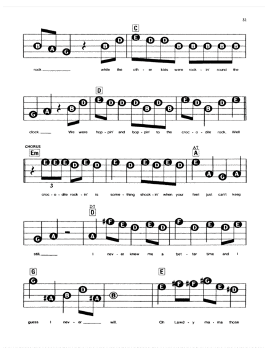 Crocodile Rock Electronic Keyboard scores gallery preview page 2