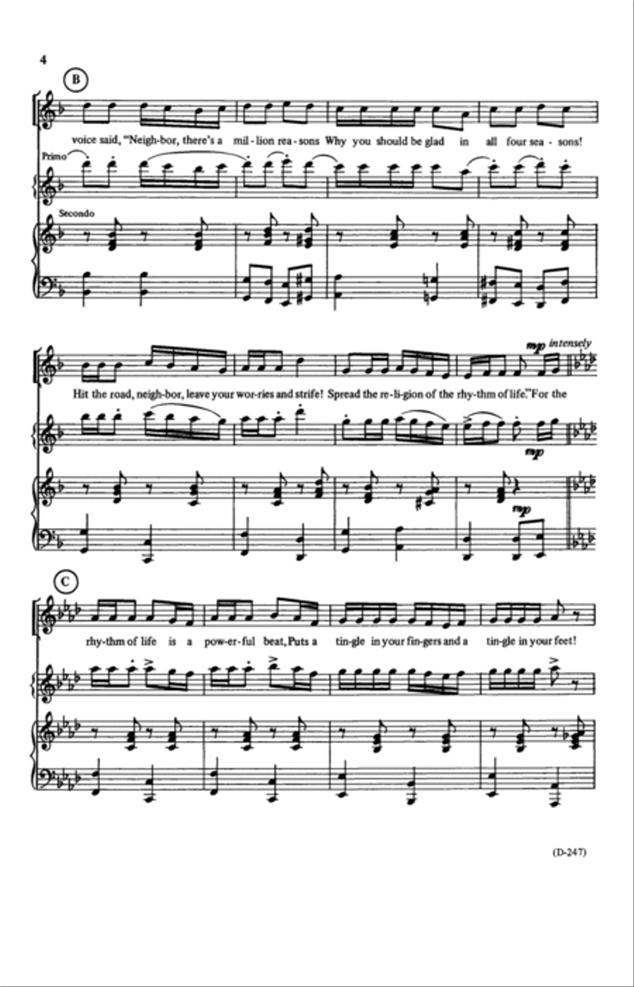 The Rhythm Of Life (from Sweet Charity) (arr. Richard Barnes) 3-Part scores gallery preview page 2