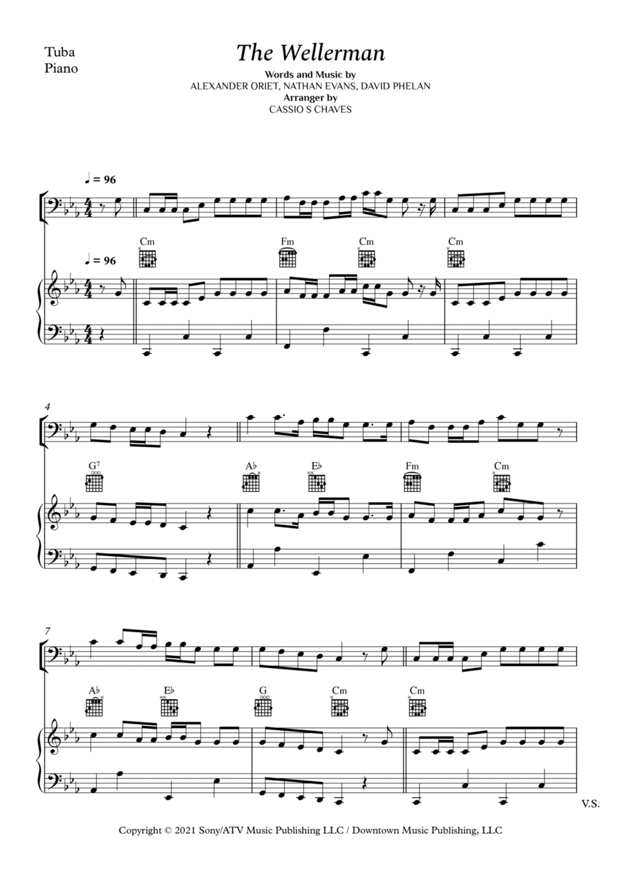 Wellerman Tuba scores gallery preview page 1