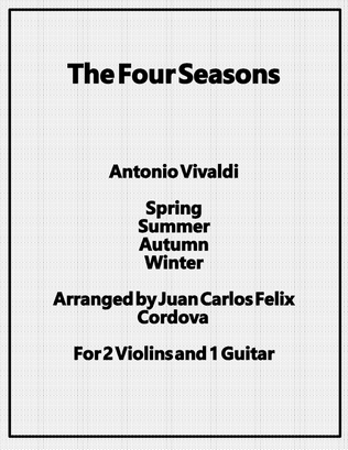 Book cover for The Four Seasons arr. for 2 Violins and 1 Guitar