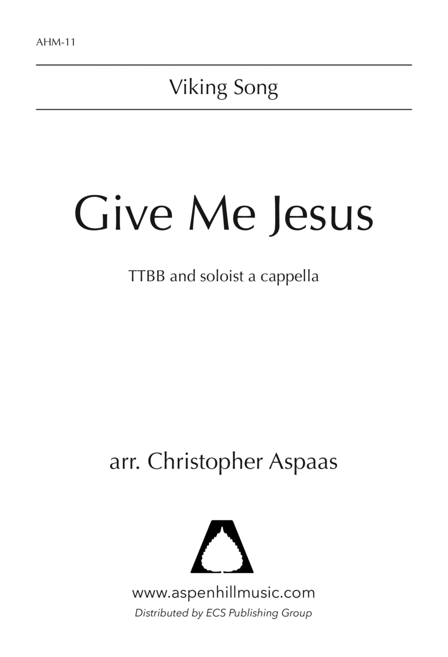 Give Me Jesus TTBB scores gallery preview page 1