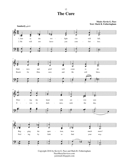 The Cure - an original hymn for SATB voices image number null