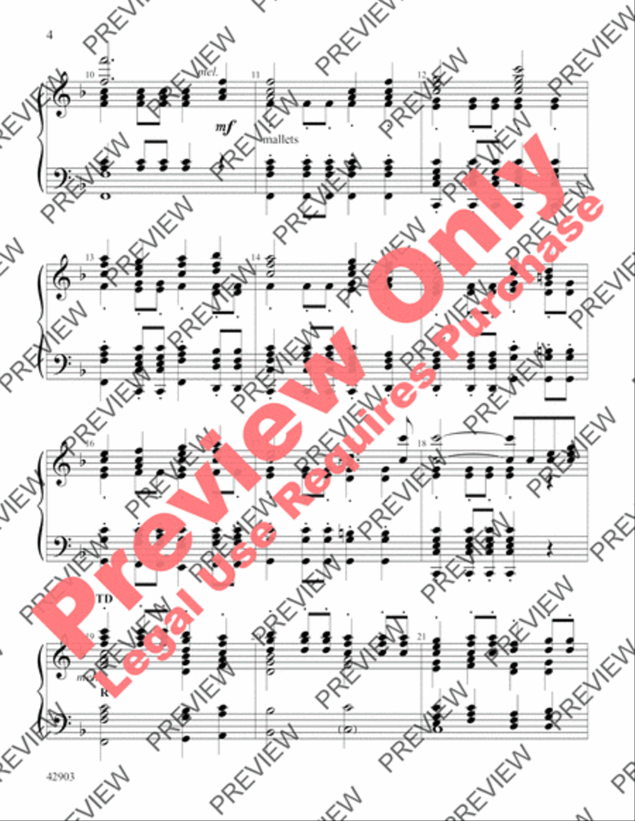 O Come, All Ye Faithful Handbell Choir scores gallery preview page 4