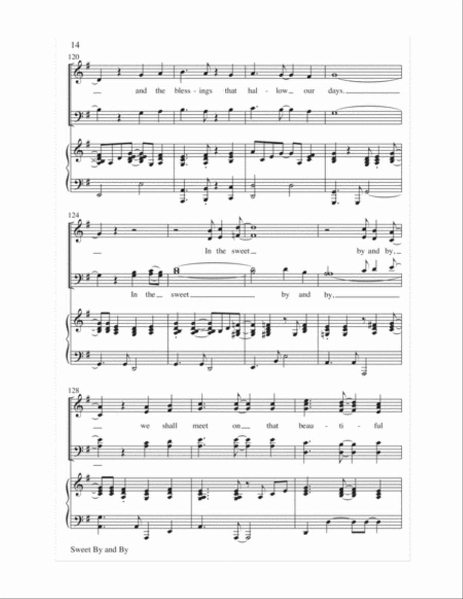 Sweet By and By 4-Part scores gallery preview page 15