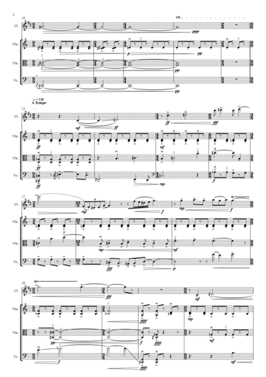 Sam Wibowo - Quartet for Clarinet and String Trio "A Madman's Quartet" image number null