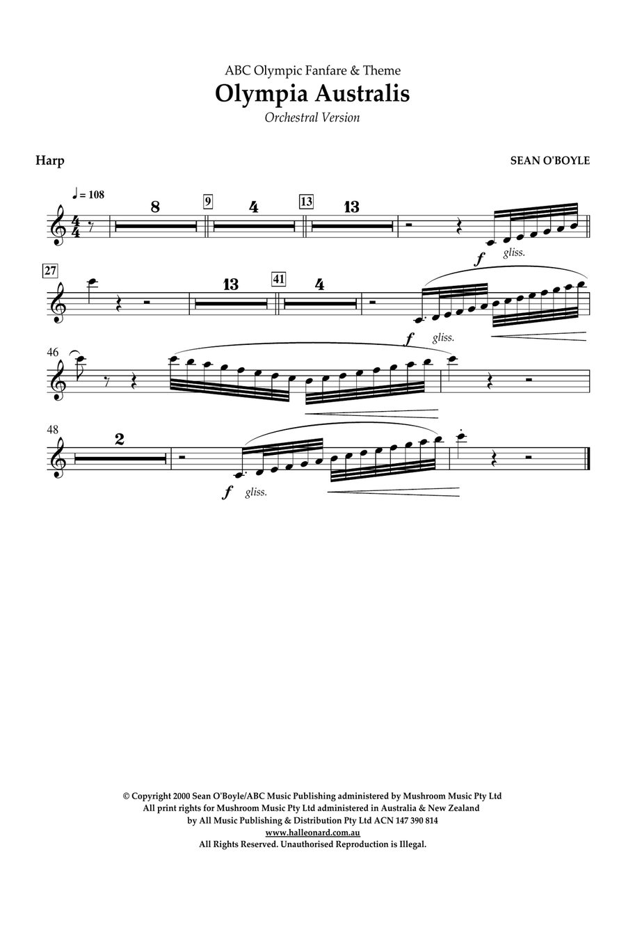 Olympia Australis (Orchestra) - Harp