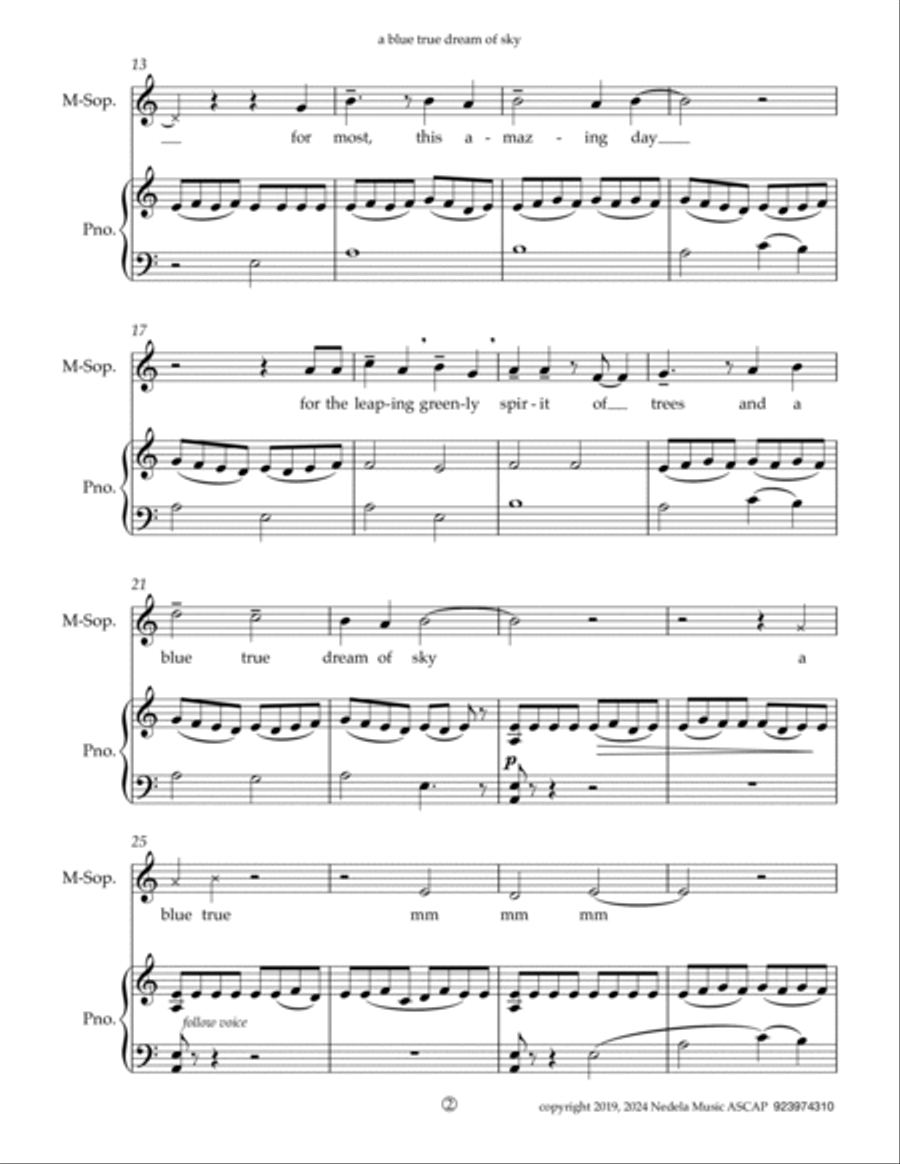 i thank You God, Song Cycle for Mezzo Soprano and piano Mezzo-Soprano Voice scores gallery preview page 5